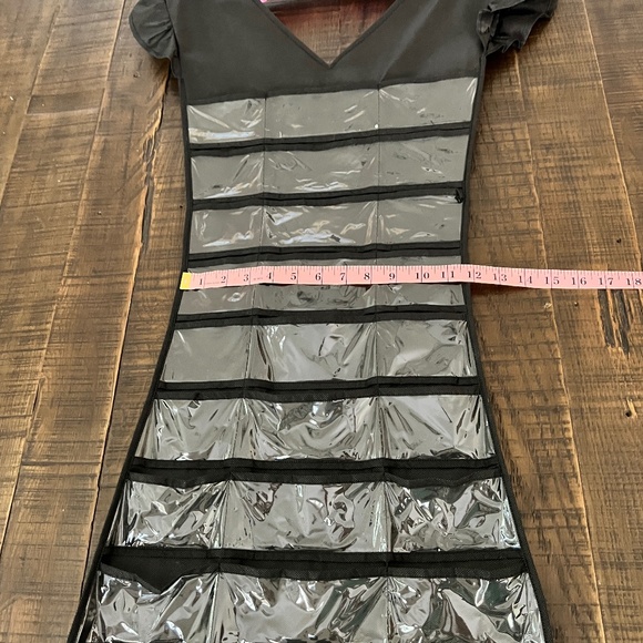 2 Sided Dress Style Hanging Organizer with Satin Hanger for Jewelry and Makeup - Picture 8 of 10